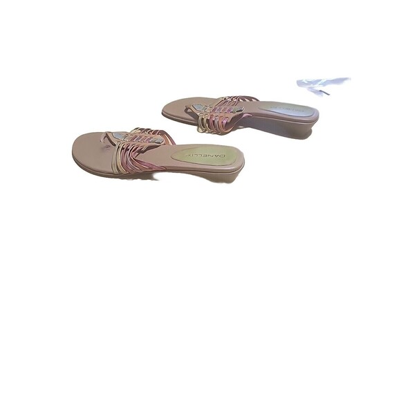 DANELLE Multi-Colored Woven Leather Sandals Size 6.5M - Picture 3 of 4